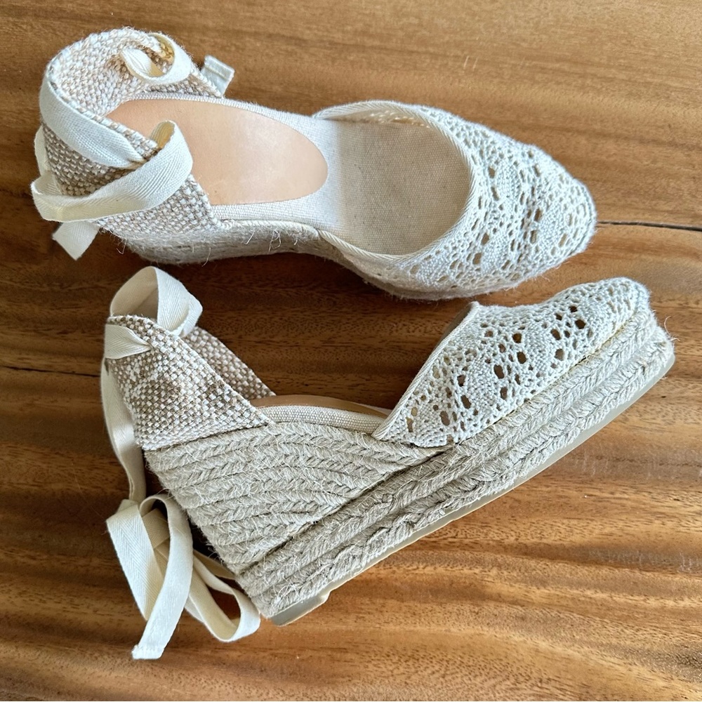 Viscata Espadrille Wedge Ankle Wrap Heel Summer Heels